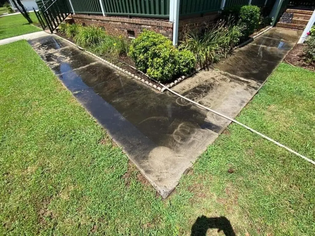 Walkway before Pressure Washing