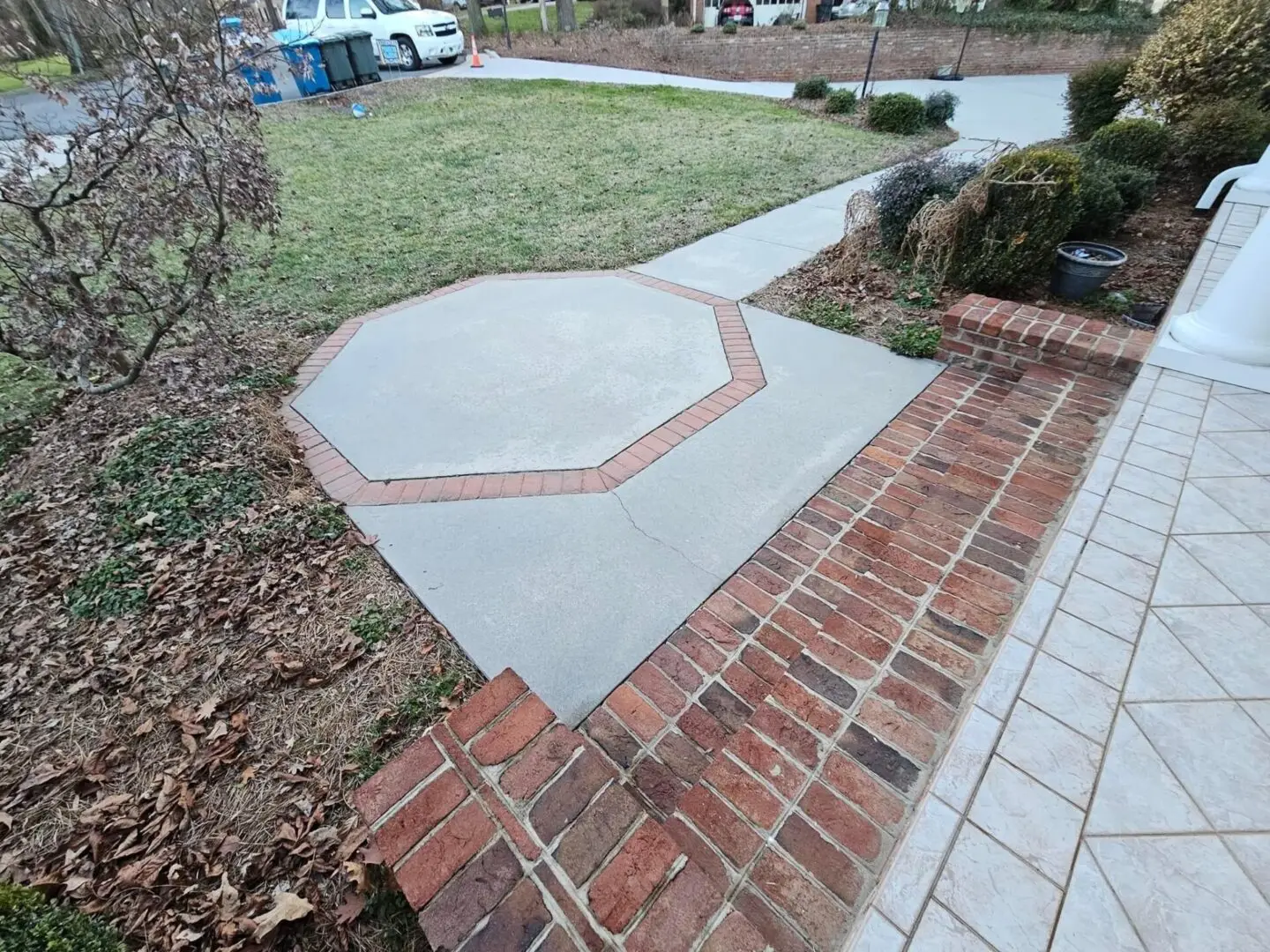 flower mound patio after pressure washing