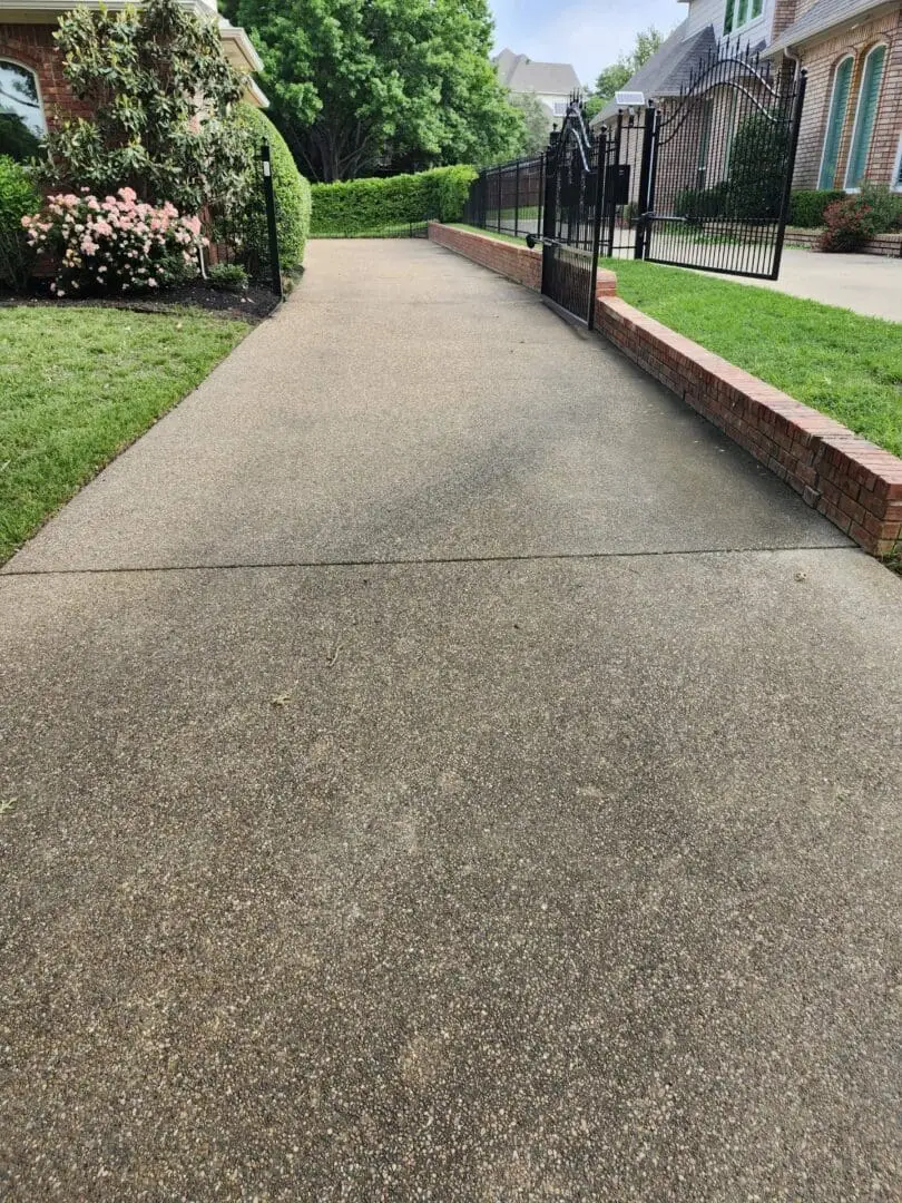 Aggregate Driveway before Power Washing DFW