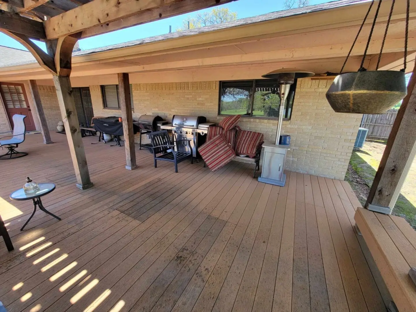 Trex Deck before being power washed by ARP Wash