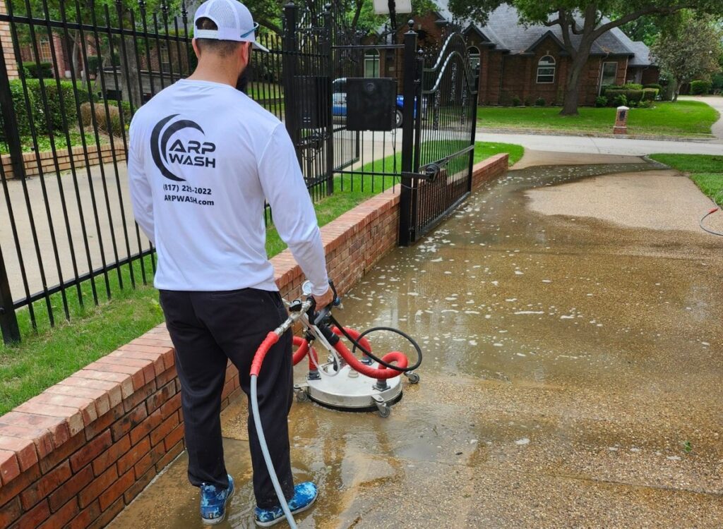 power washing concrete