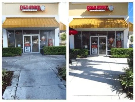 storefront washing before and after, Commercial Pressure Washing Services in Argyle