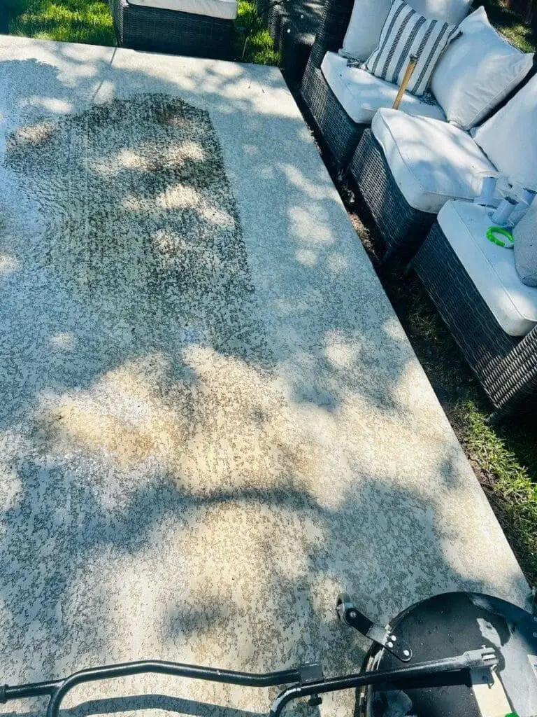 Power Washing Patio Remove Organic Algae