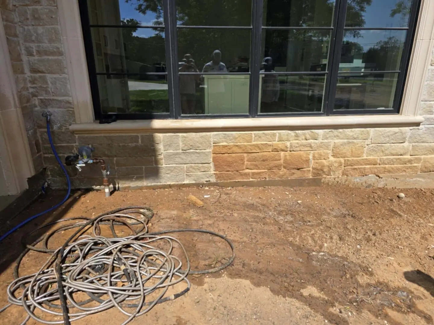 Removing Mud on New Construction with Power Washing