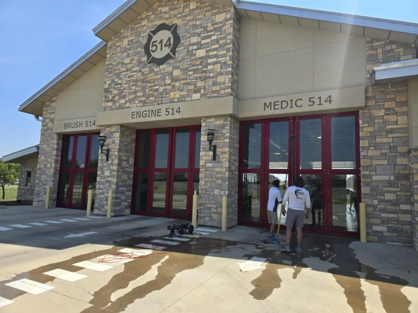 Washing Windows Fire Station DFW