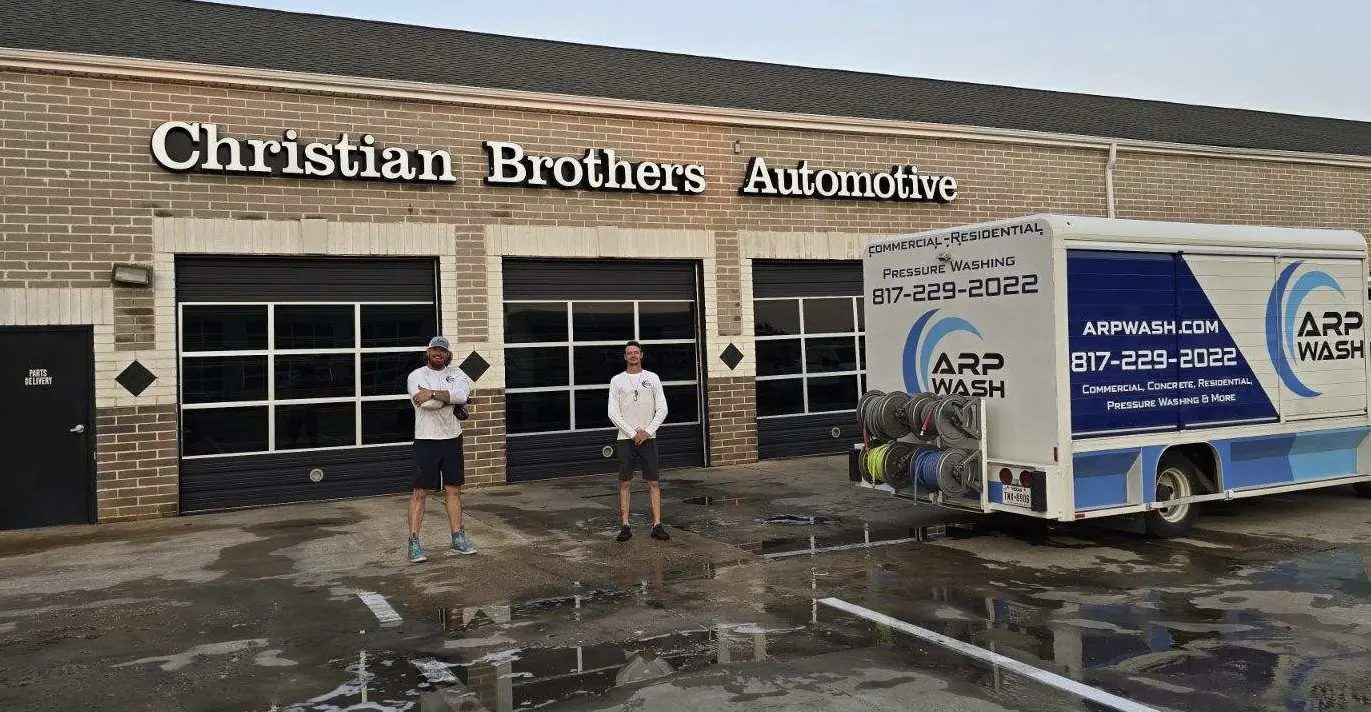 Pressure Washing Christian Brothers Auto Parts