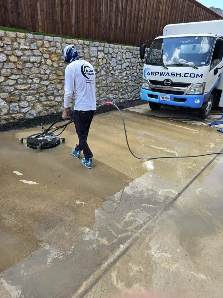 Pressure Washing a Driveway