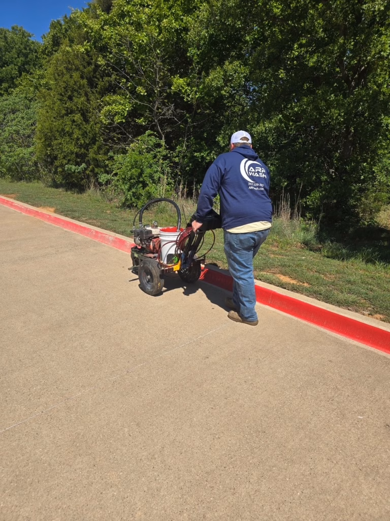 parking lot line striping in dfw by arp wash