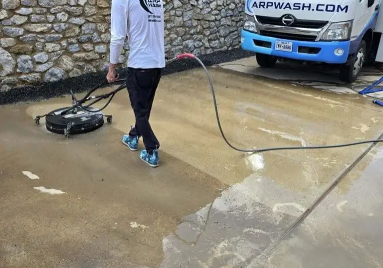 Pressure Washing a Driveway